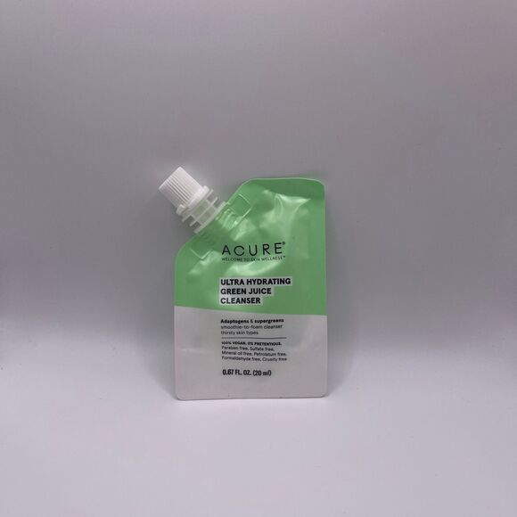 Acure Ultra Hydrating Green Juice Face Cleanser Travel Pouch - Picture 2 of 3
